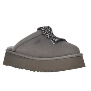 UGG Women's Charcoal Tazzle Platform Clog‎ Slippers Size 9 NEW